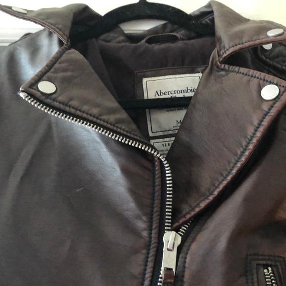 Abercrombie & Fitch Deep Burgundy Bomber Jacket -Size M - Picture 3 of 9